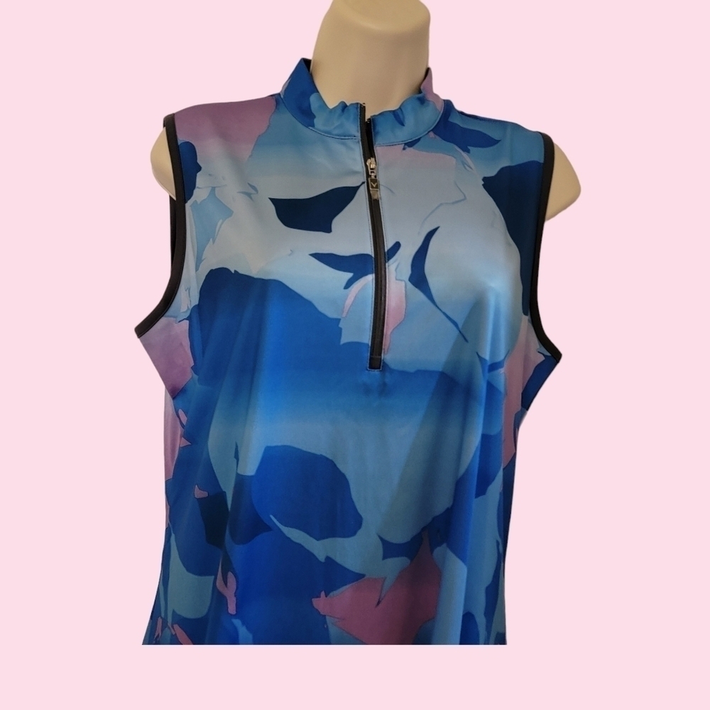 CALLAWAY Golf Dress UPF 50 Opti-Dri sz M Blue Sea Star - Picture 3 of 5